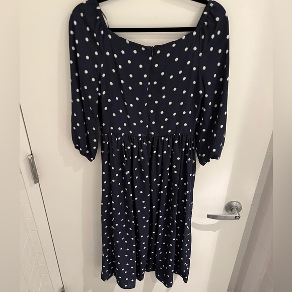 Maison Tara blue polka dot smocked midi dress Size 10 - Picture 8 of 11